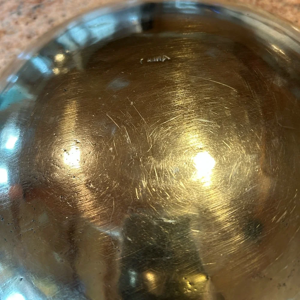 Cultural Brass Bowl with Detailed Dragon Etching 10”x10”. MCM